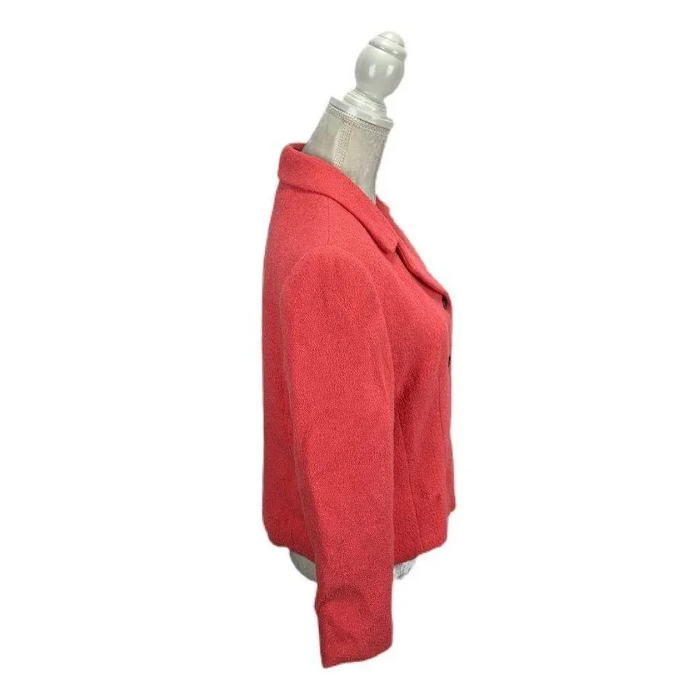 Karen Scott Salmon Boucle Blazer 3 Buttons Size‎ 8